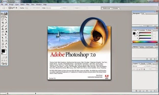 Adobe Photoshop 7.0 User Interface